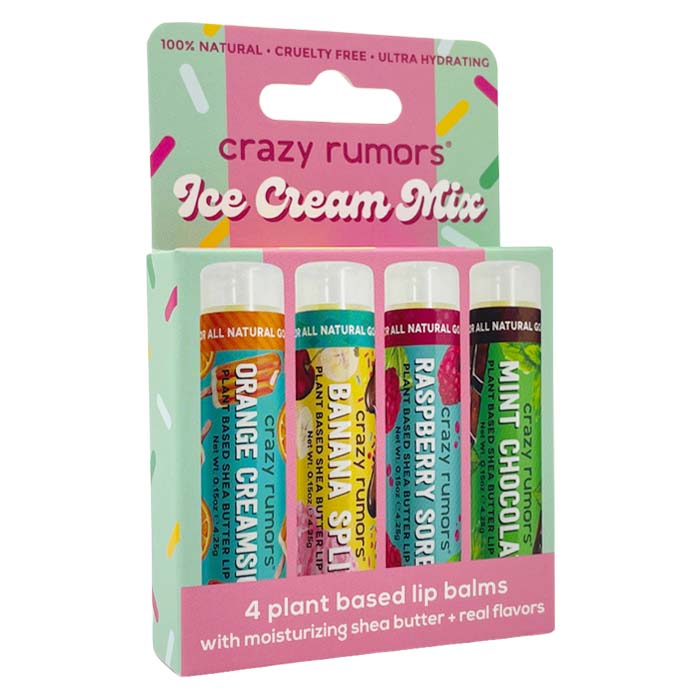 Ice Cream Mix - 4 Pack Lip Balm Set – Crazy Rumors