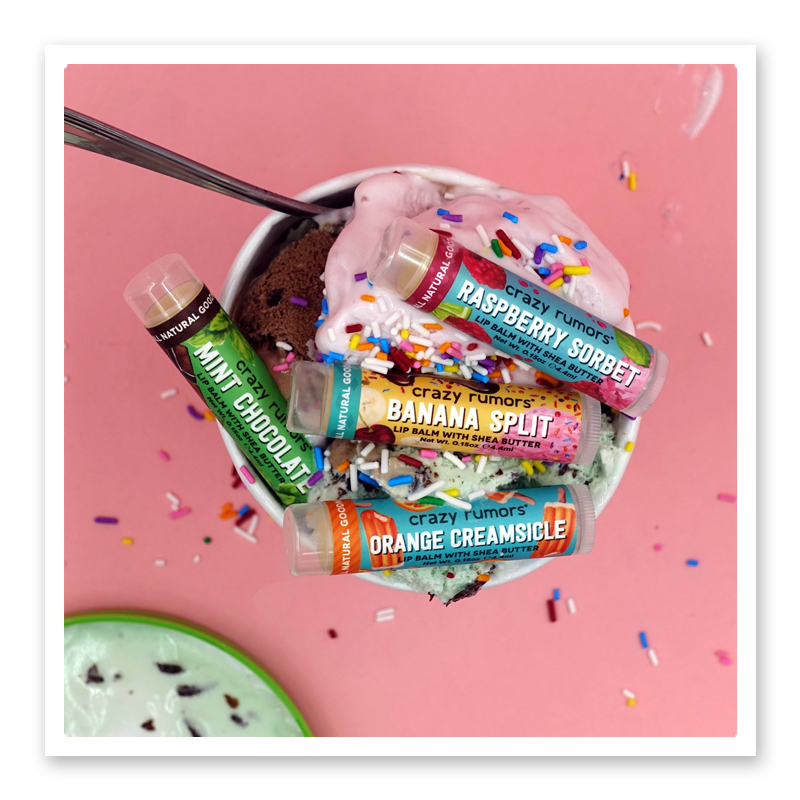Ice Cream Mix - 4 Pack Lip Balm Set – Crazy Rumors