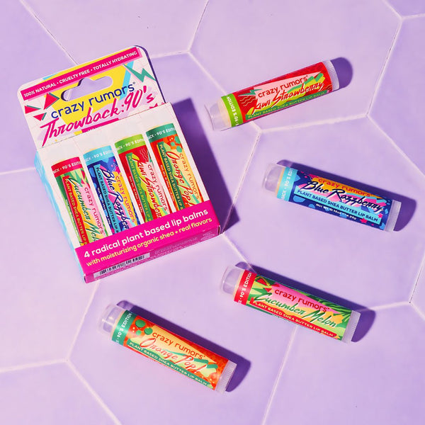Throwback: 90's Mix - 4 Pack Lip Balm Set – Crazy Rumors