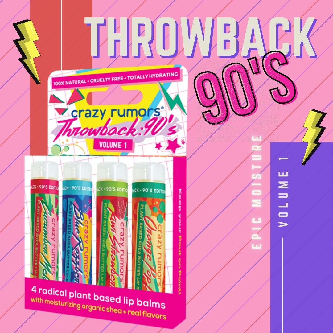 Throwback: 90's Mix - 4 Pack Lip Balm Set – Crazy Rumors