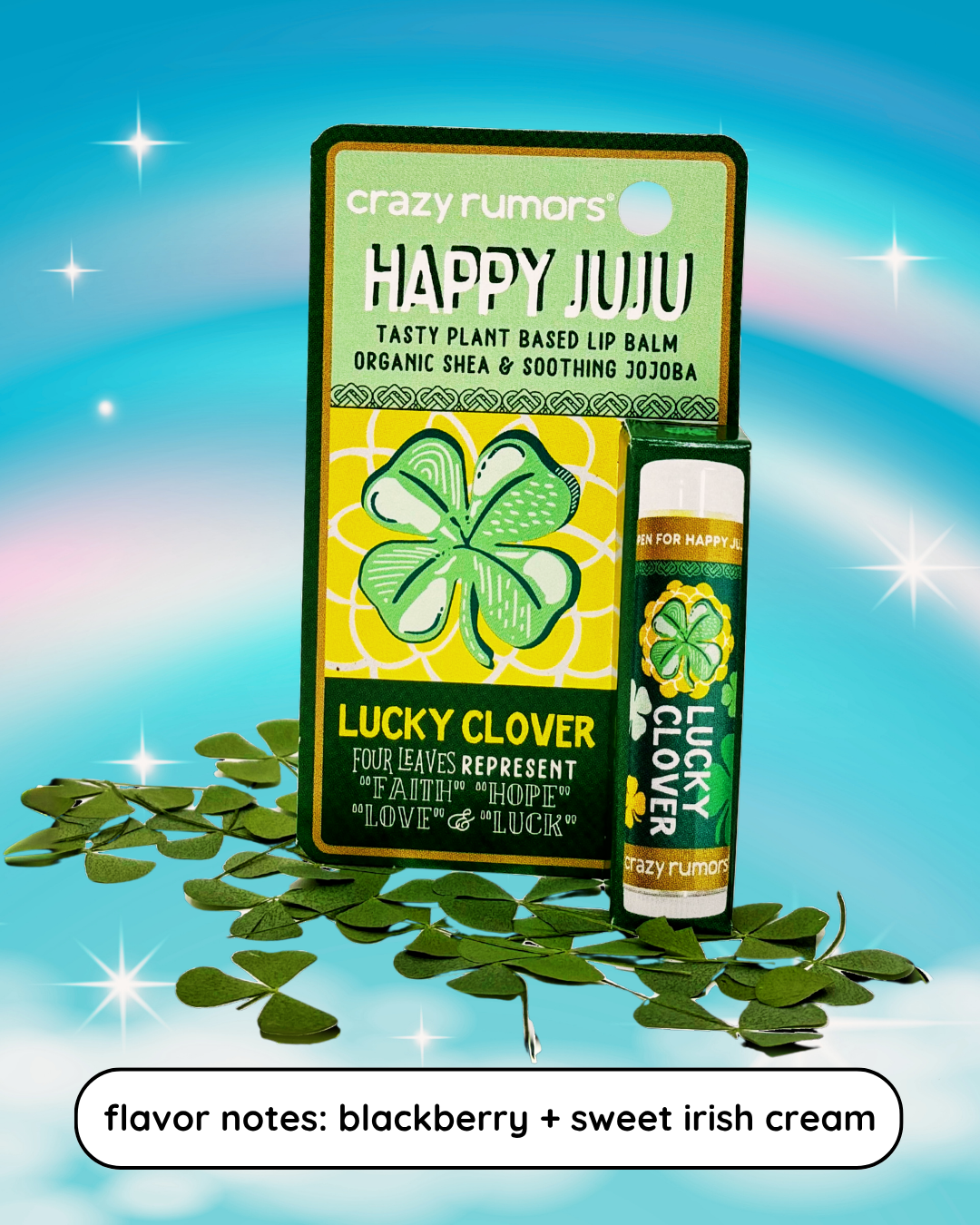 Lucky Clover Lip Balm: Happy Juju – Crazy Rumors