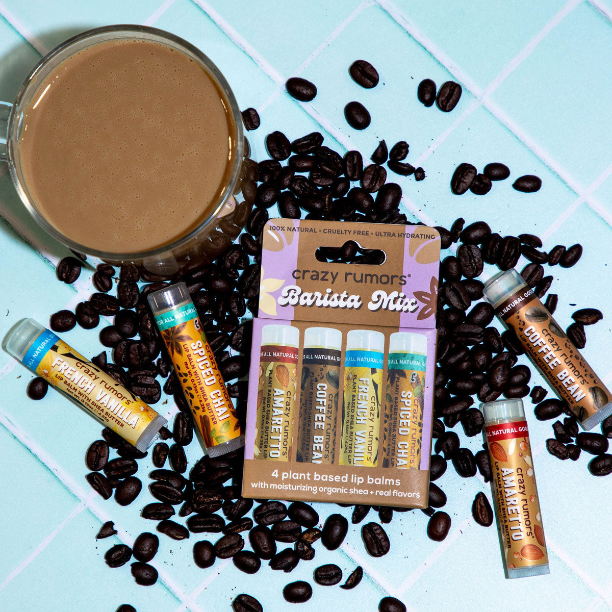 Barista Mix - 4 Pack Lip Balm Set – Crazy Rumors