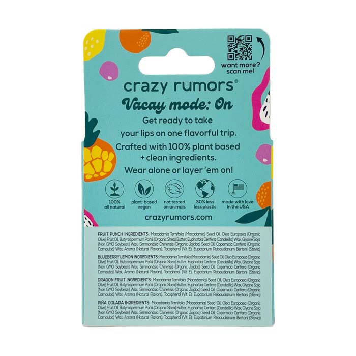 Fruit Mix - 4 Pack Lip Balm Set – Crazy Rumors